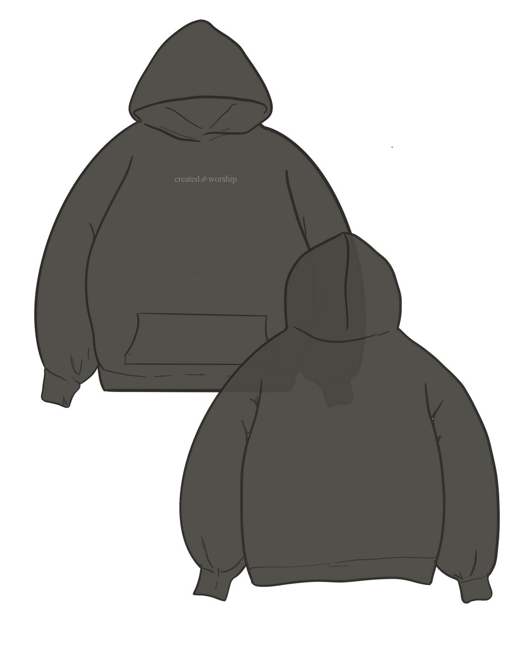 CREATED TO WORSHIP HOOD - COAL