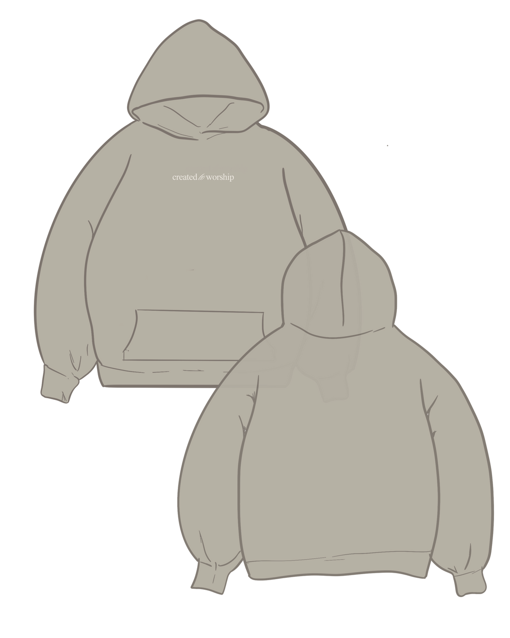 CREATED TO WORSHIP HOOD - STONE