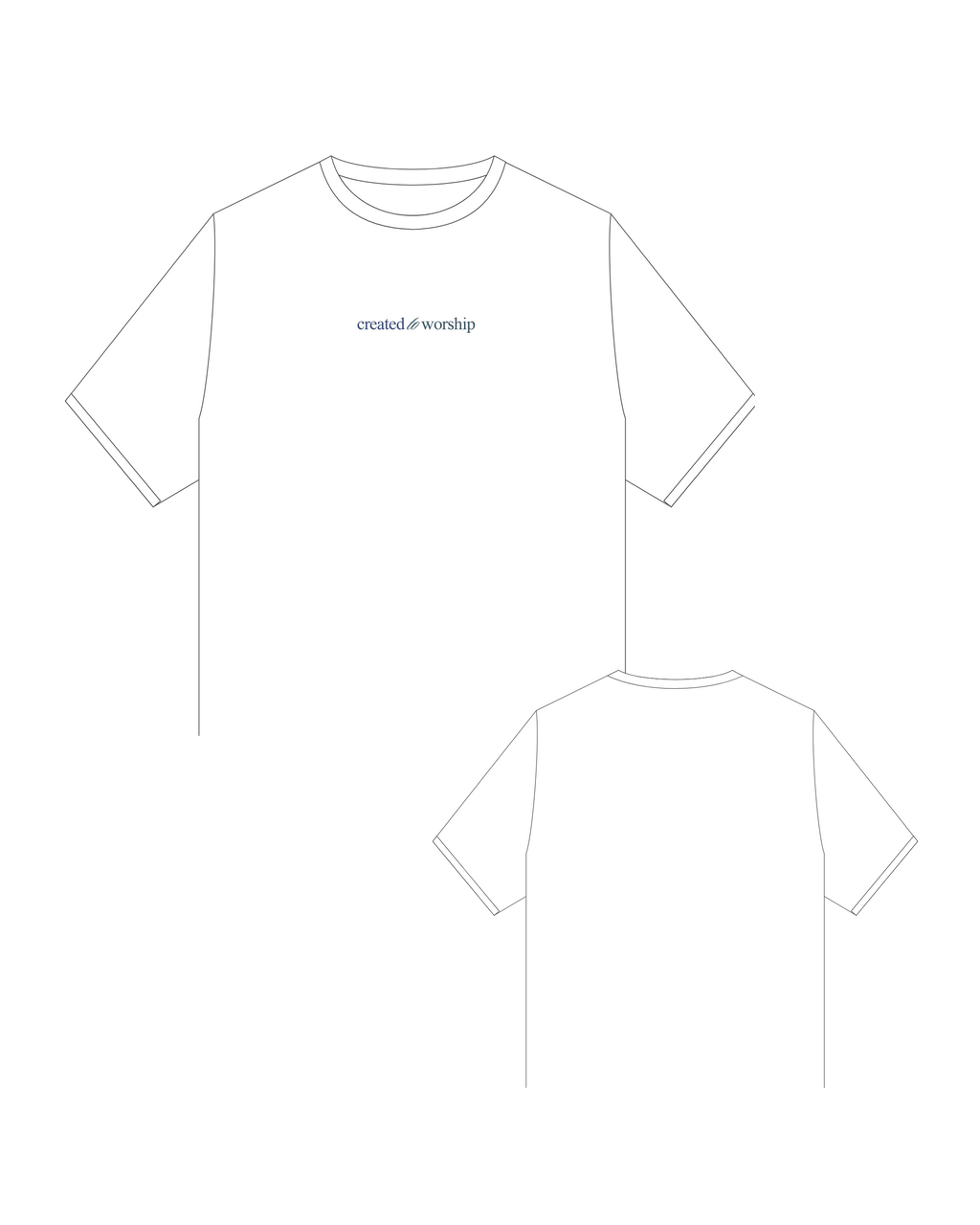 CREATED TO WORSHIP BOX TEE - SNOW