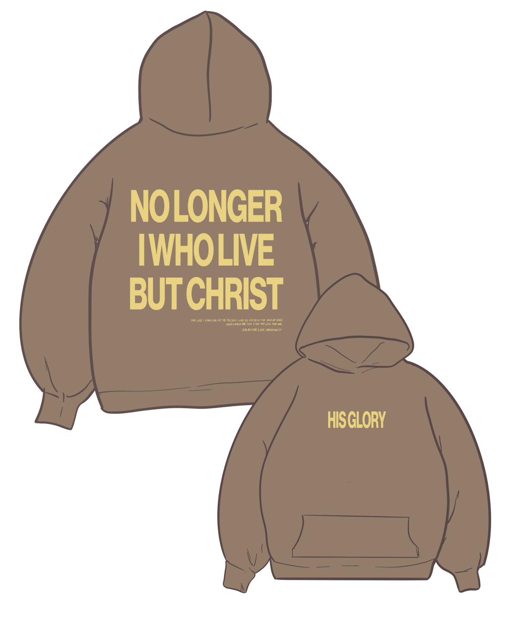HIS GLORY HOOD - WALNUT